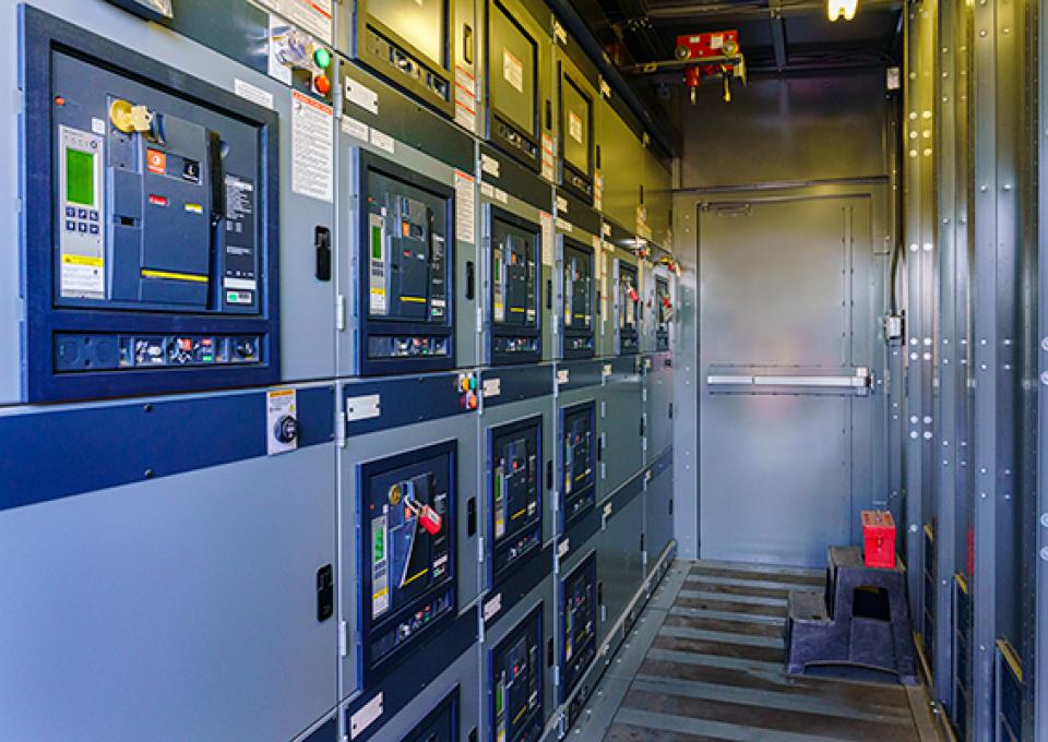 Electrical Switch Gear interior equipment. 