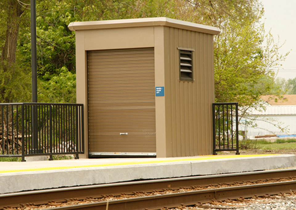 New handicap lift storage unit.