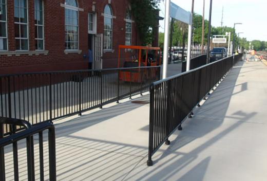 Exterior station with new concrete platform.