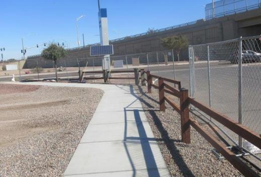 New concrete sidewalks.