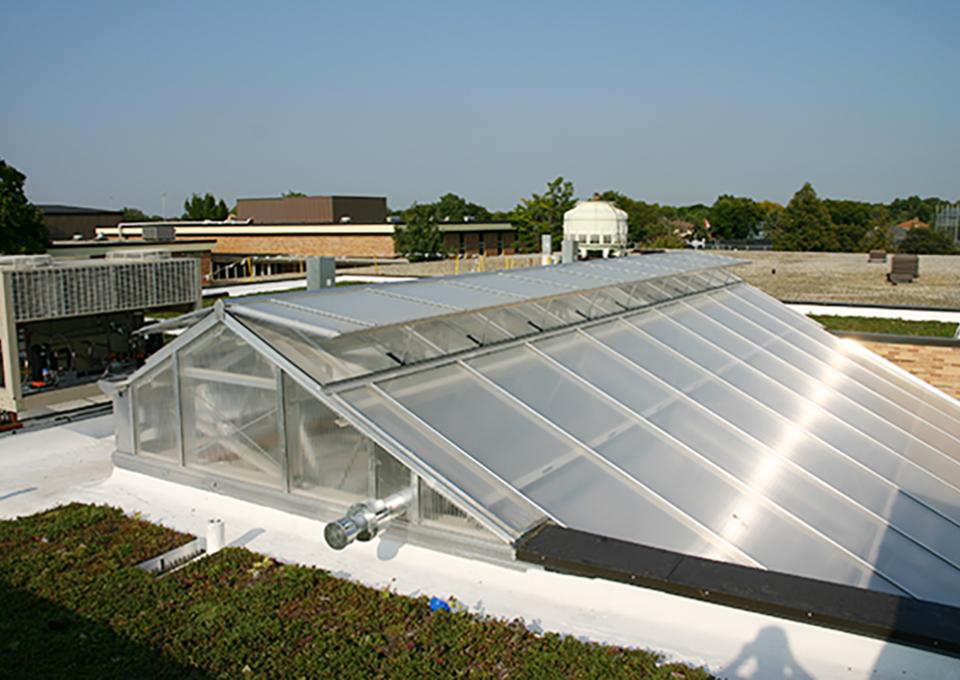 Roof top greenhouse.