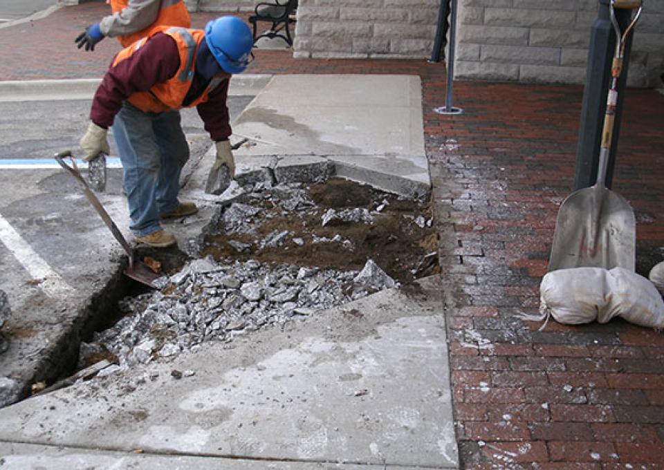 Amtrak ARRA Dowagiac, MI - Sidewalk repair.